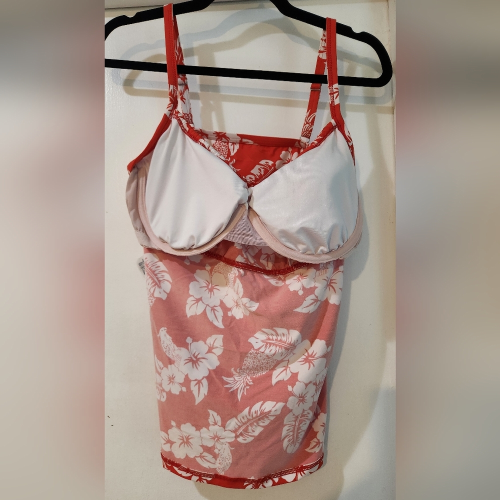 Women's Lands' End Tankini Bathing Suit, L(14) Top And M(12) Bottoms - Picture 7 of 16
